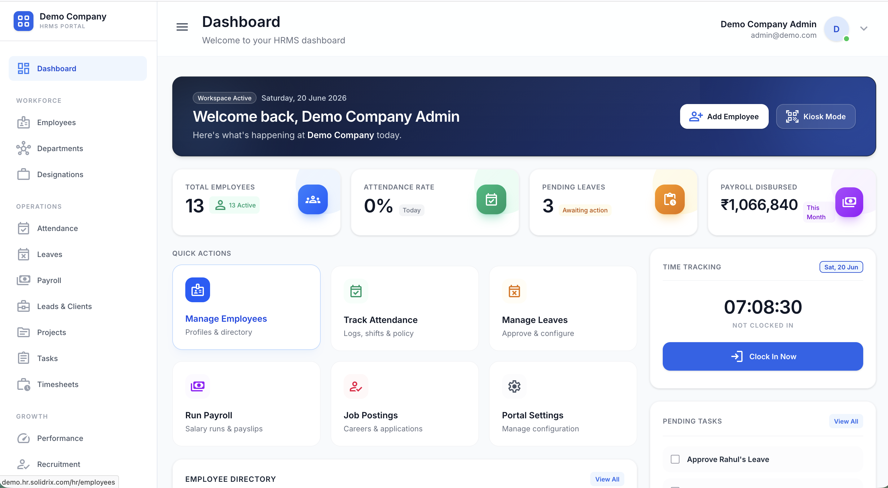 Enterprise HRMS & Payroll System
