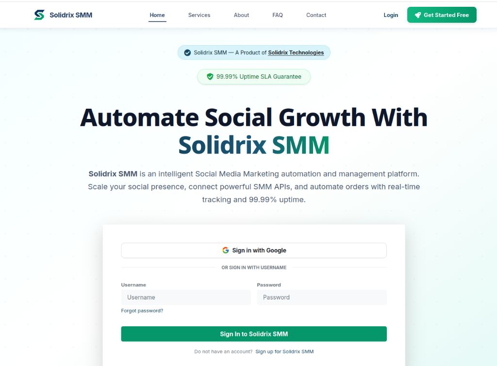 Solidrix SMM Panel